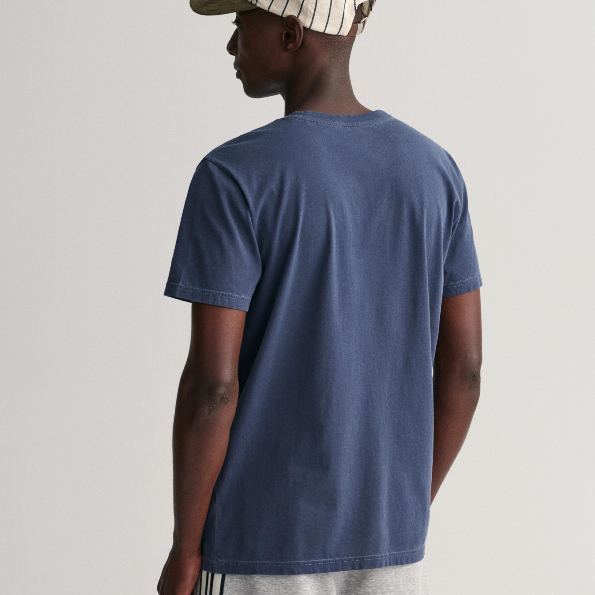 GANT Erkek Lacivert Relaxed Fit Bisiklet Yaka T-shirt