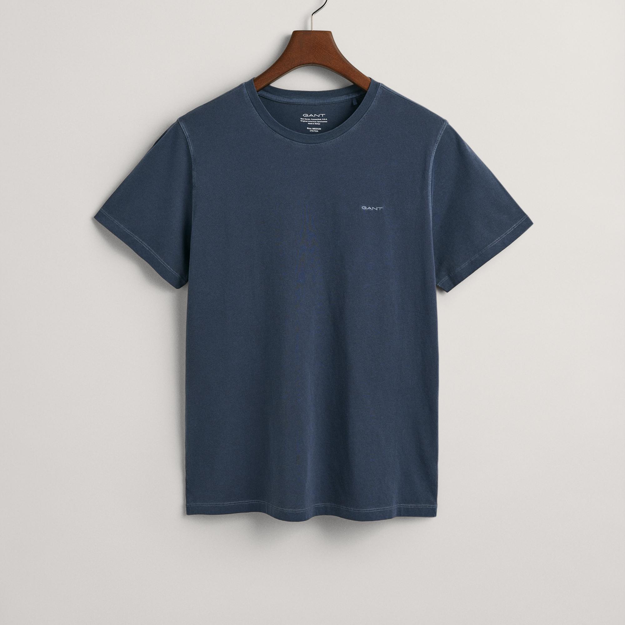 GANT Erkek Lacivert Relaxed Fit Bisiklet Yaka T-shirt