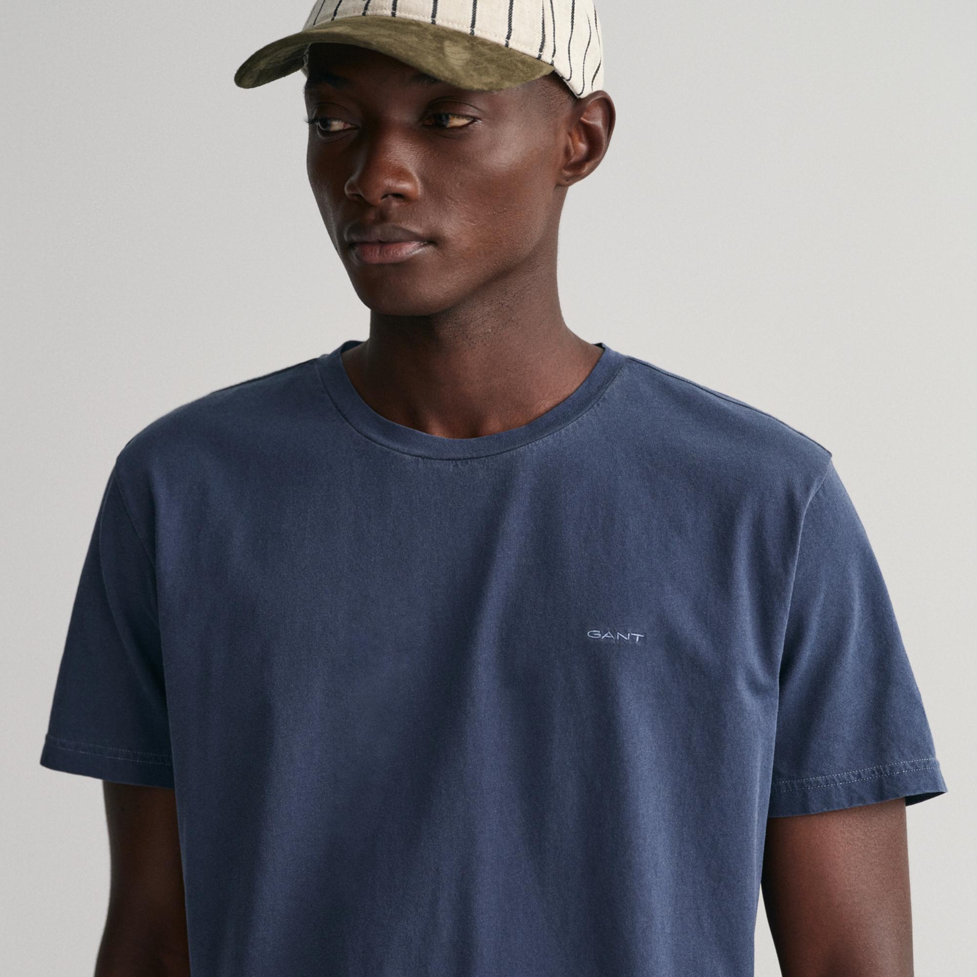 GANT Erkek Lacivert Relaxed Fit Bisiklet Yaka T-shirt