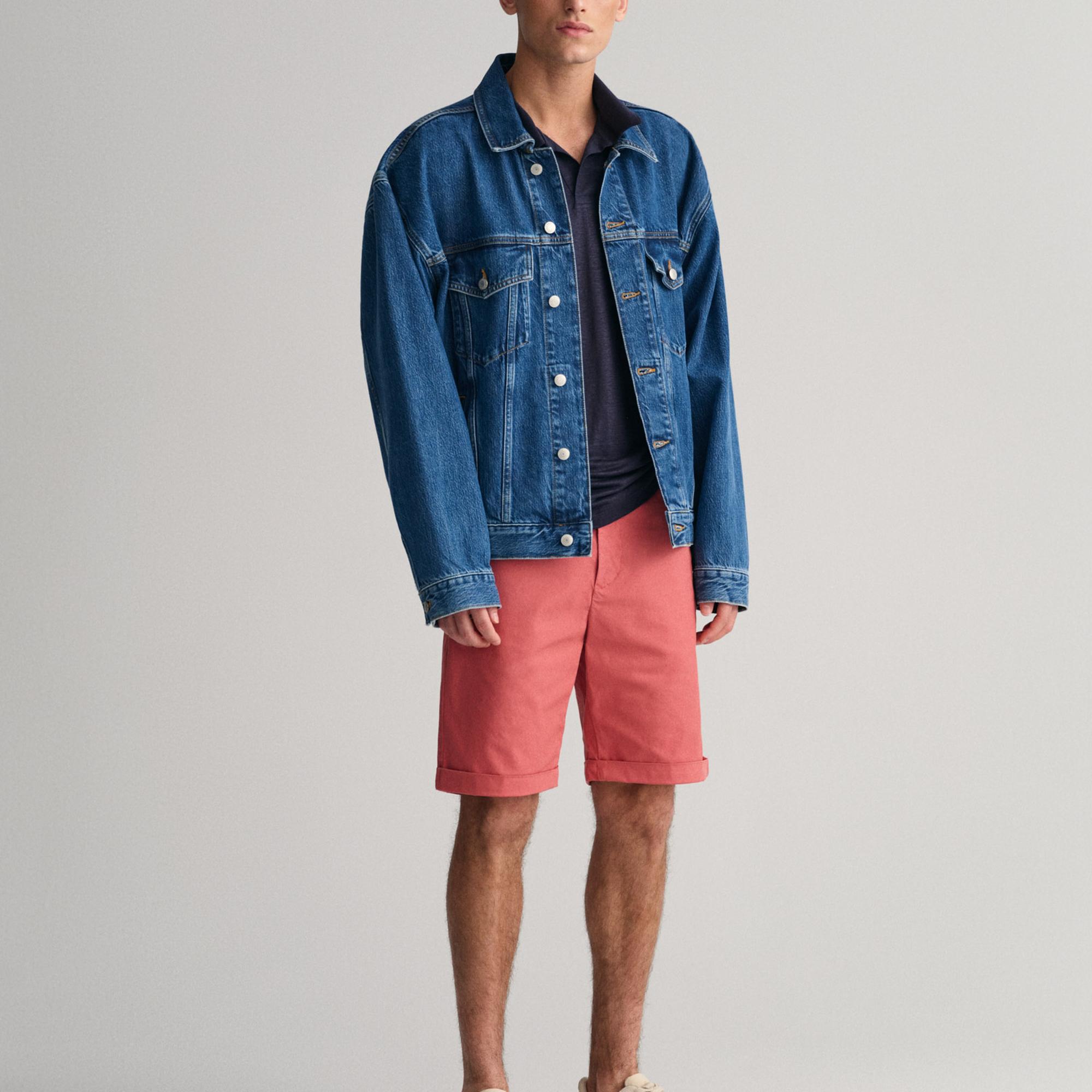 GANT Erkek Kırmızı Regular Fit Şort