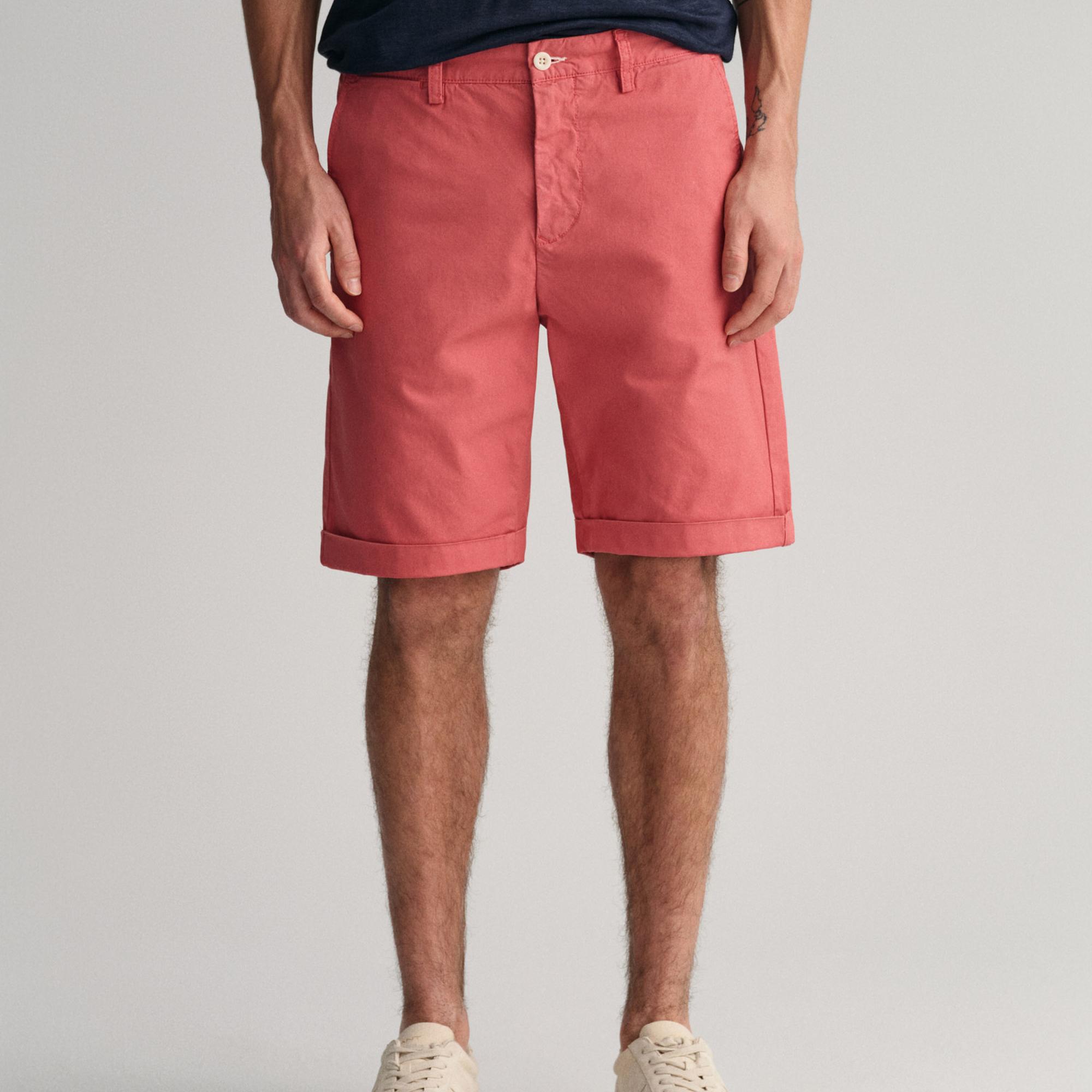 GANT Erkek Kırmızı Regular Fit Şort