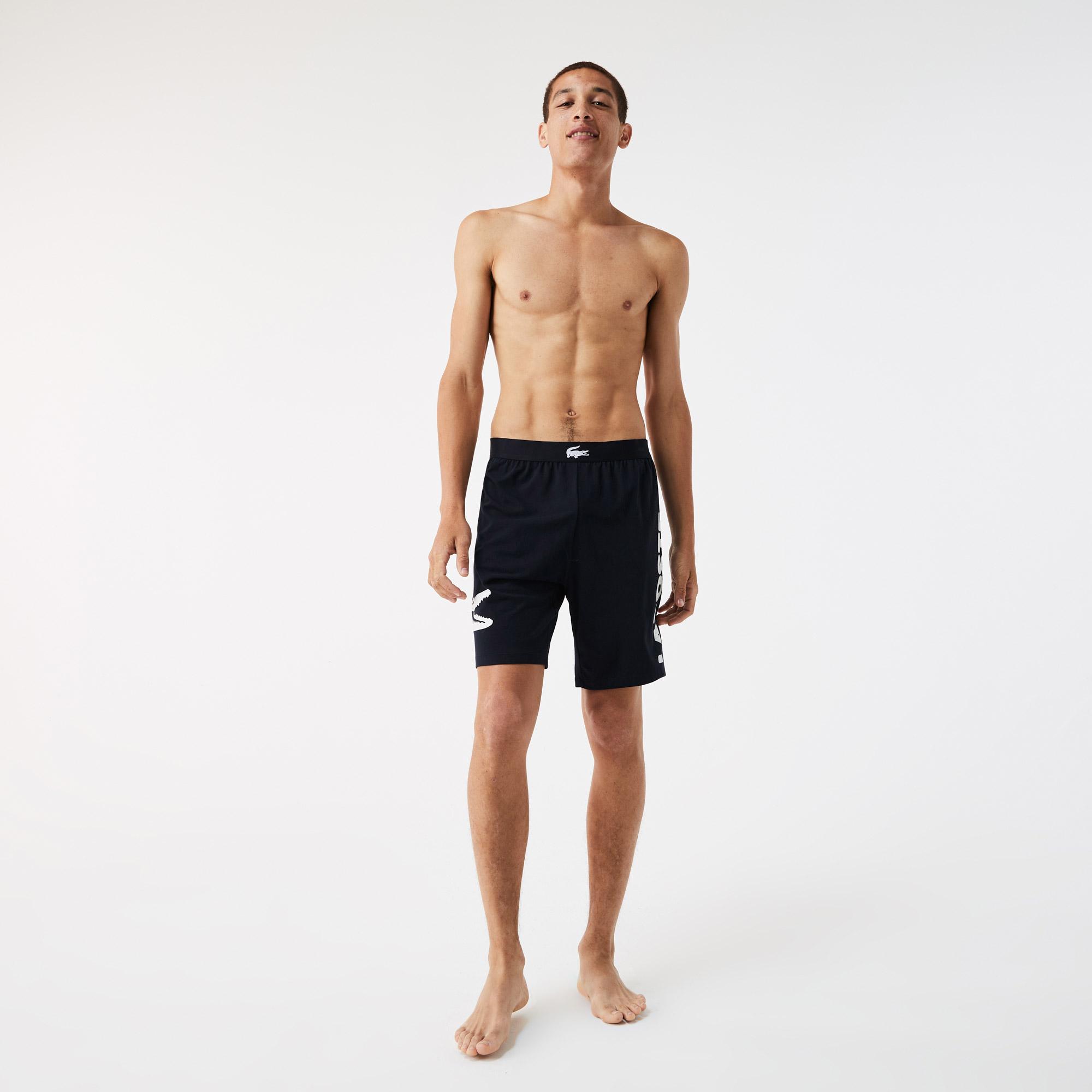 Lacoste Erkek Regular Fit Baskılı Lacivert Şort