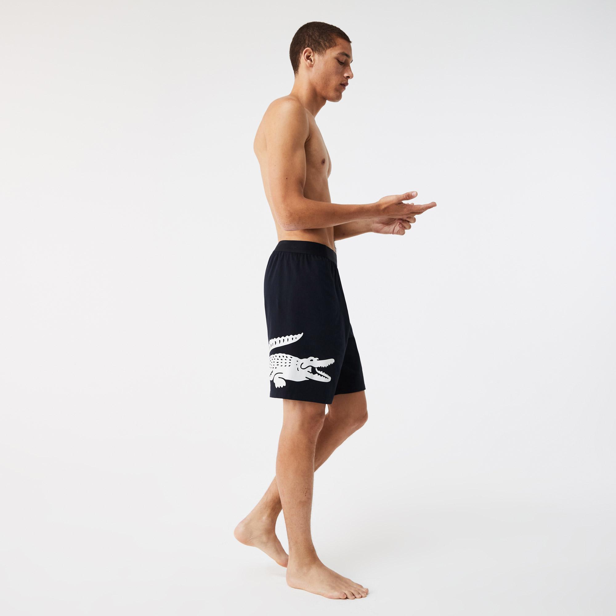 Lacoste Erkek Regular Fit Baskılı Lacivert Şort