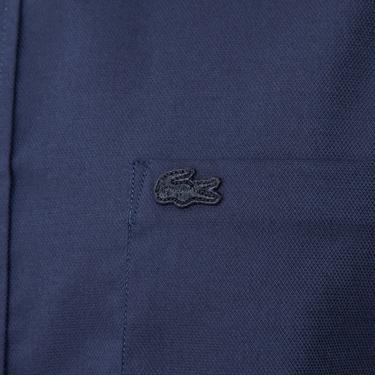  Erkek Regular Fit Düğmeli Yaka Lacivert Gömlek