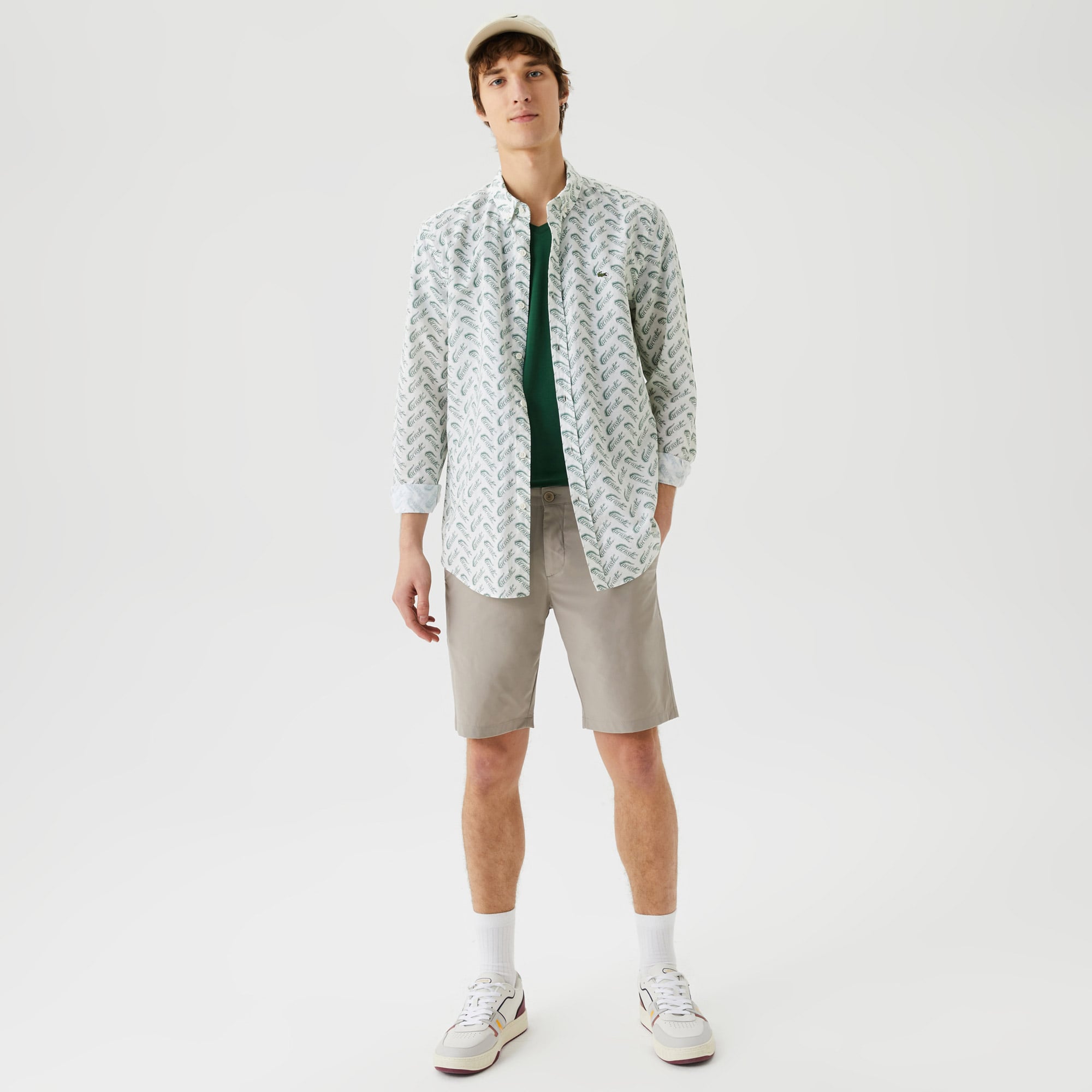  Erkek Slim Fit Gri Bermuda