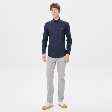  Lacoste Erkek Slim Fit Lacivert Gömlek