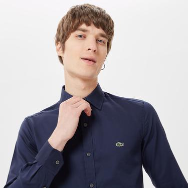  Lacoste Erkek Slim Fit Lacivert Gömlek