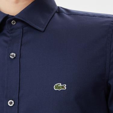  Lacoste Erkek Slim Fit Lacivert Gömlek