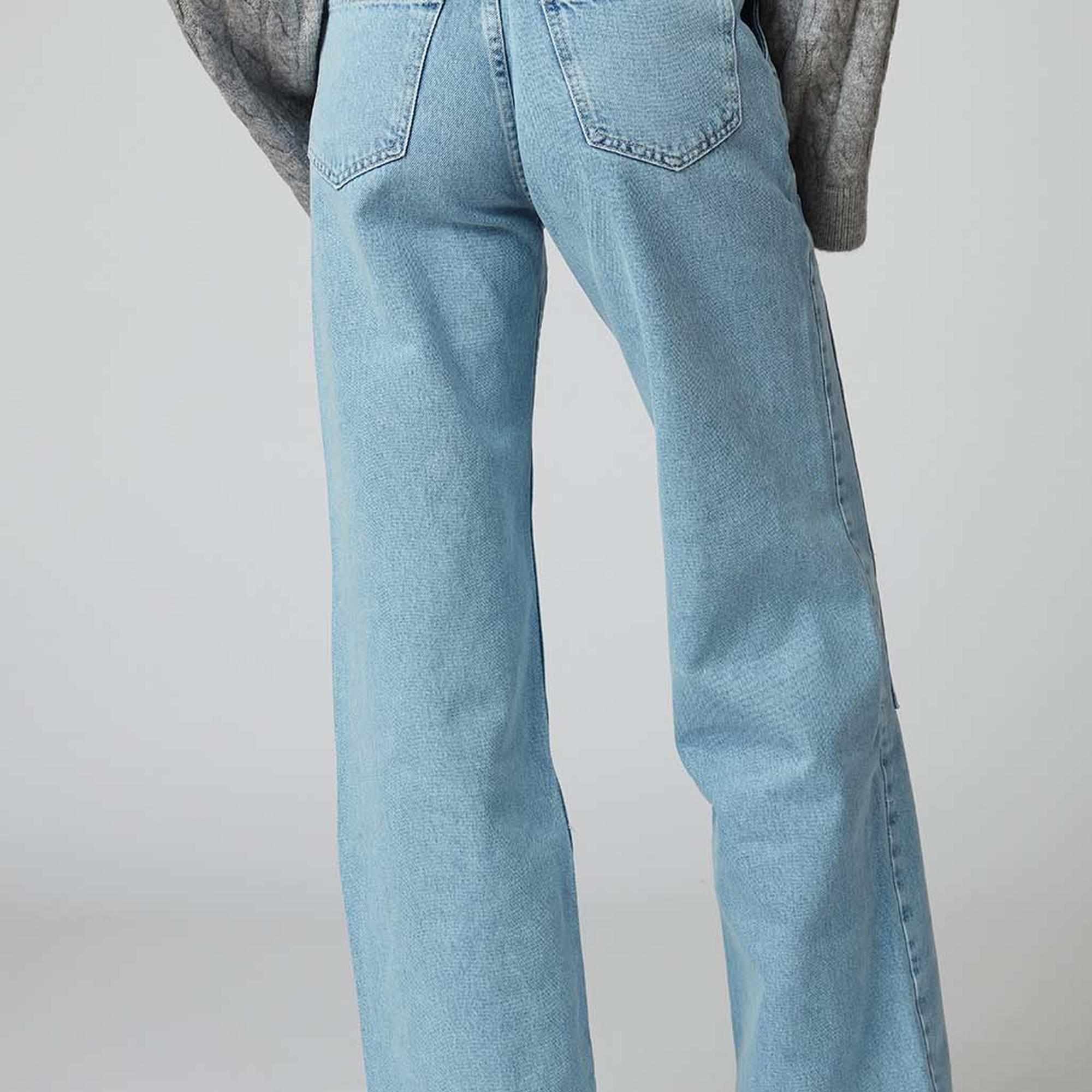 Yamalı Straight Jean