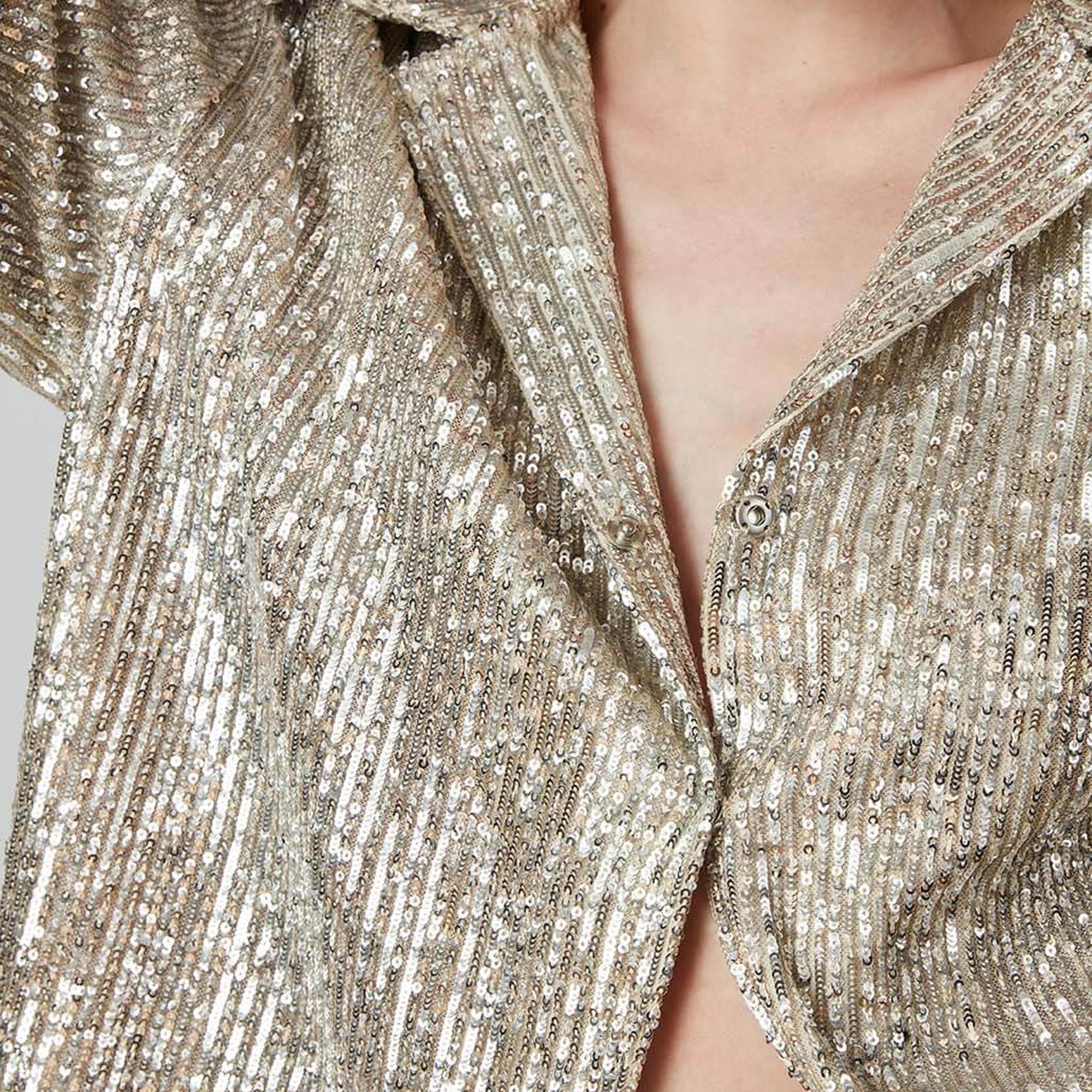 Payetli Oversize Gömlek