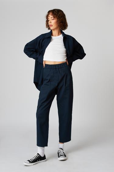  Lastikli Gabardin Pantolon