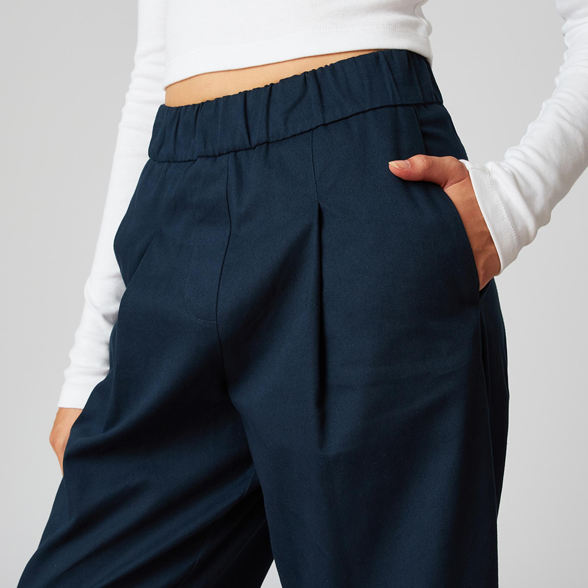 Lastikli Gabardin Pantolon