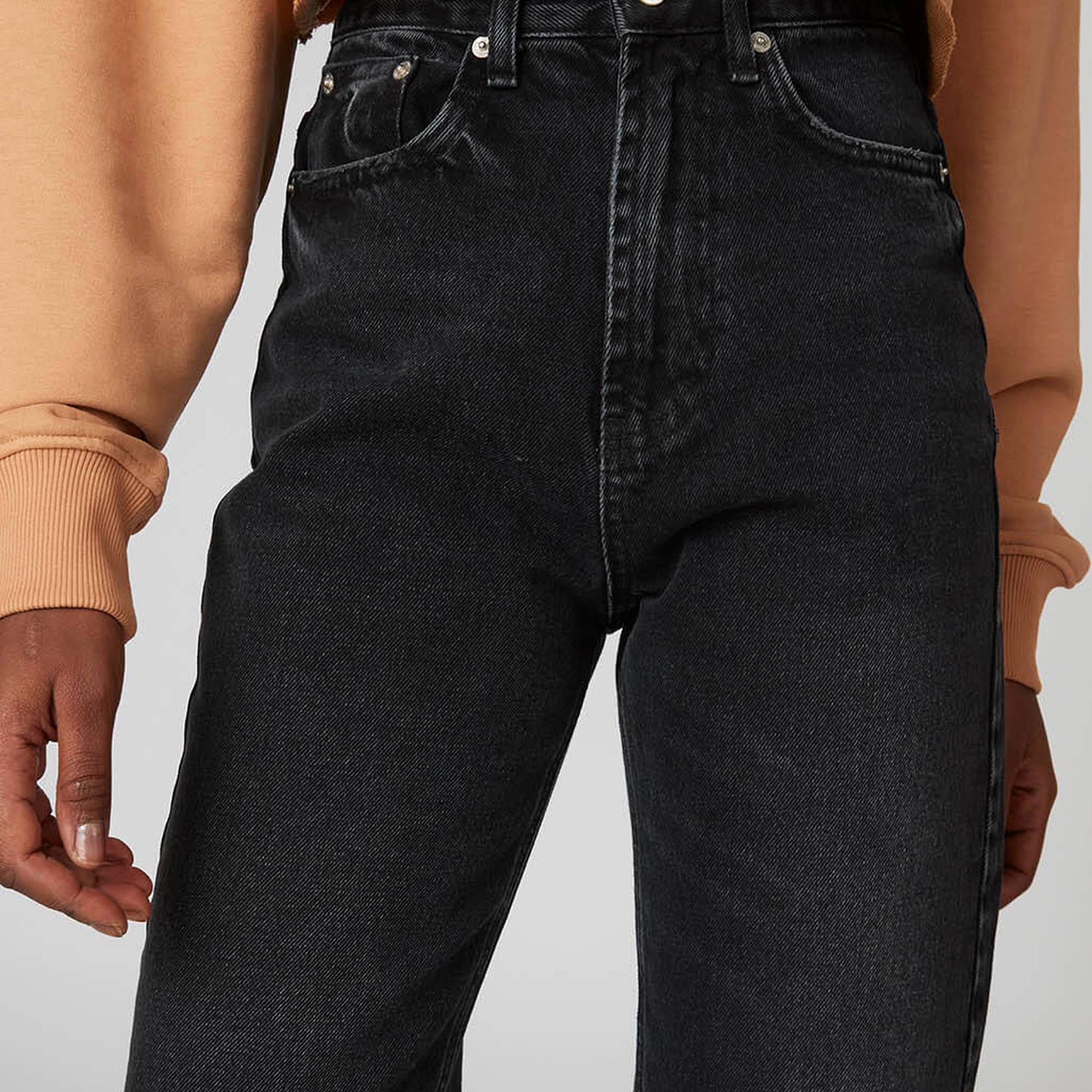 Yırtmaçlı Straight Jean