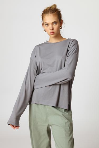  Uzun Kollu Oversize Tshirt