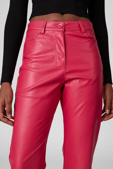  Straight Deri Pantolon