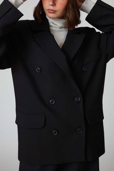  Kruvaze Oversize Ceket