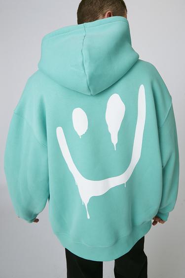  Baskılı Kapşonlu Sweatshirt