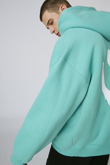  Baskılı Kapşonlu Sweatshirt