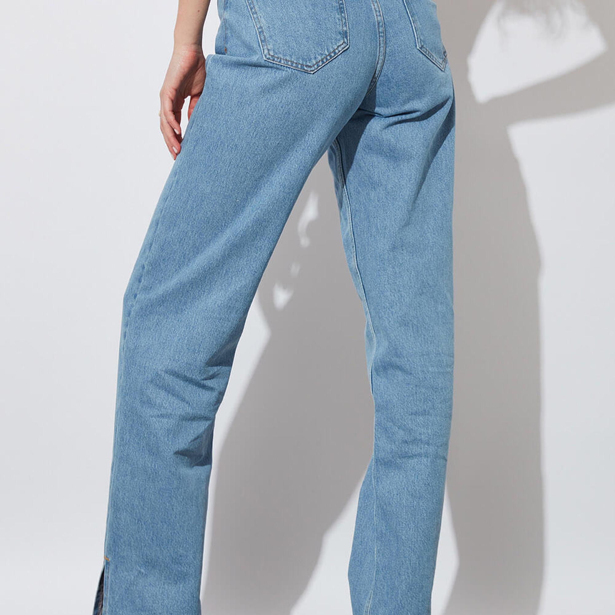 Yırtmaçlı Relaxed Jean