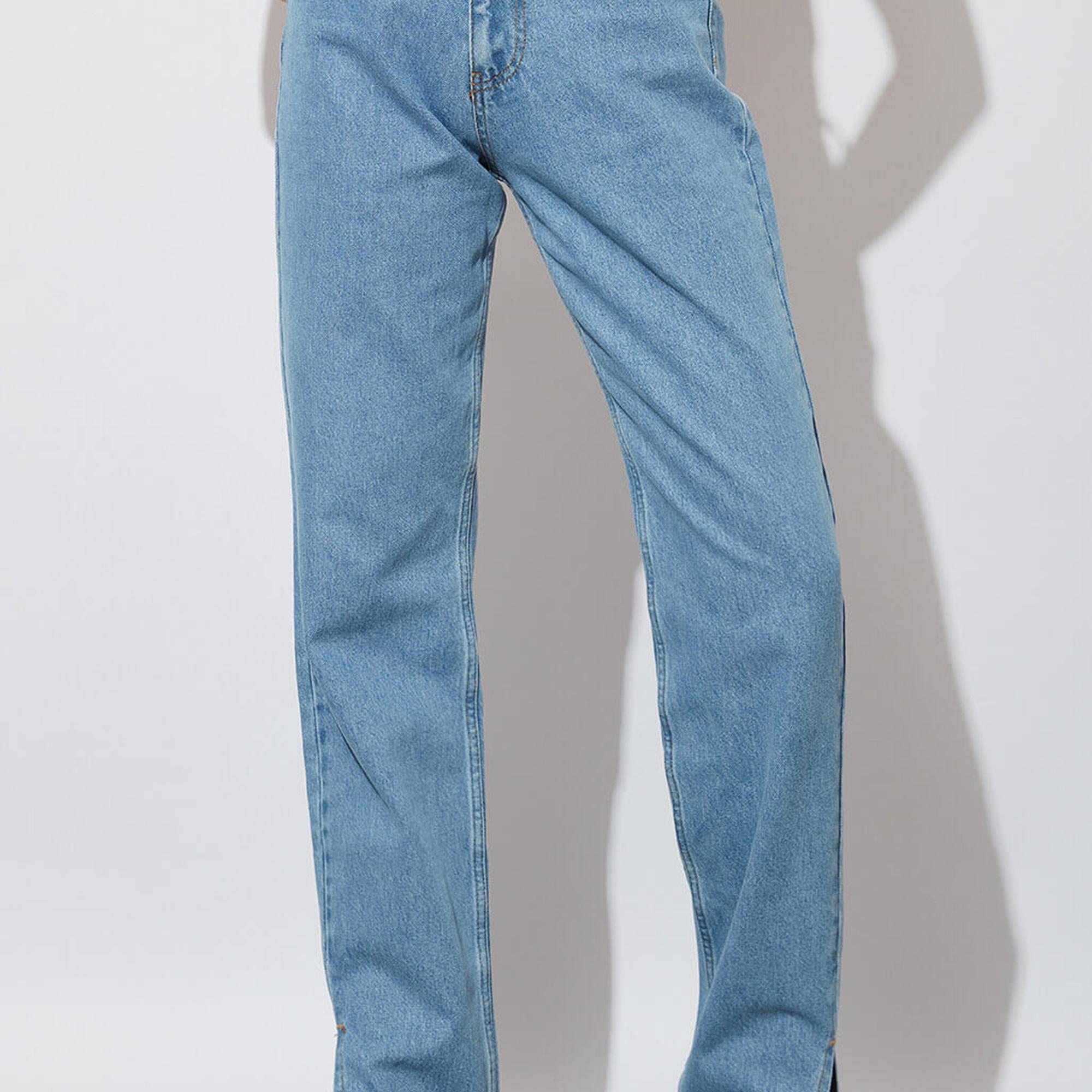 Yırtmaçlı Relaxed Jean