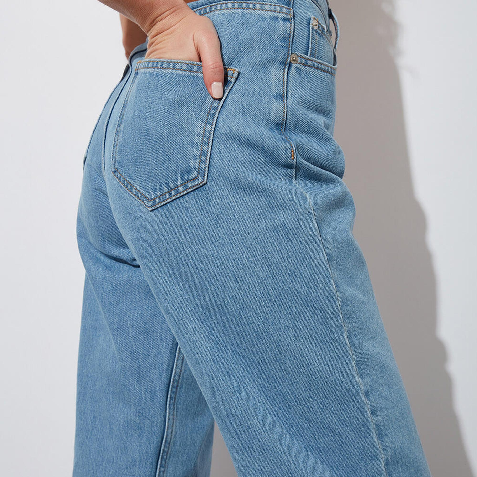 Yırtmaçlı Relaxed Jean