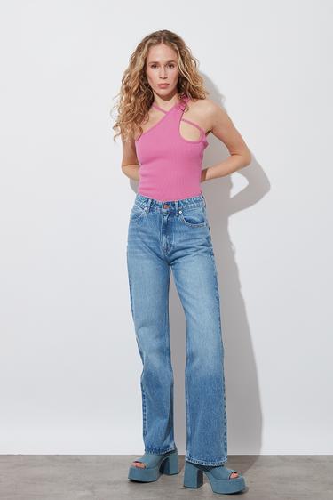  Asimetrik Askılı Croptop