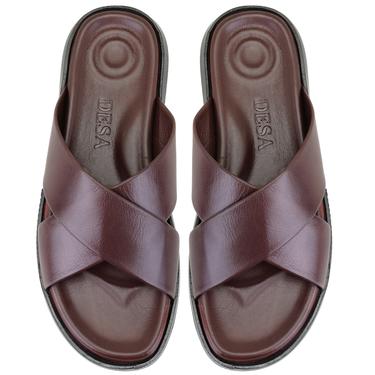  Emely Kahve Erkek Deri Terlik