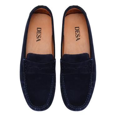  Akira Lacivert Erkek Süet Deri Loafer