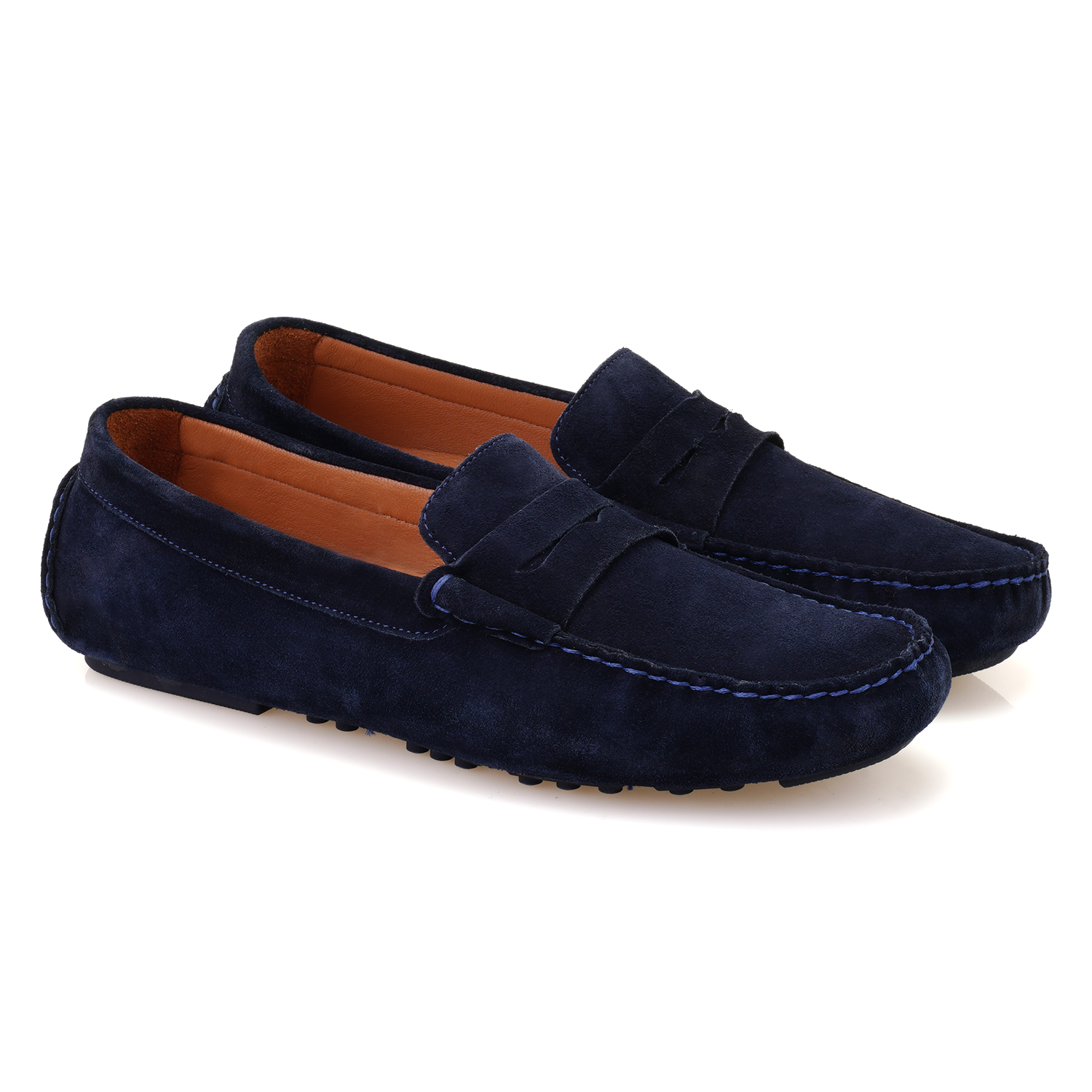  Akira Lacivert Erkek Süet Deri Loafer