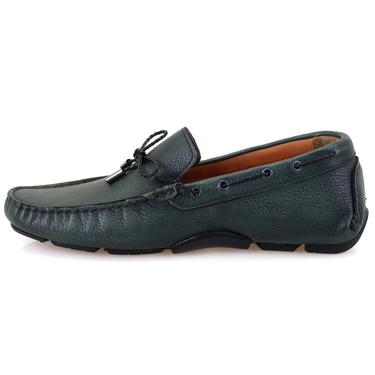  Adriana Yeşil Erkek Deri Loafer