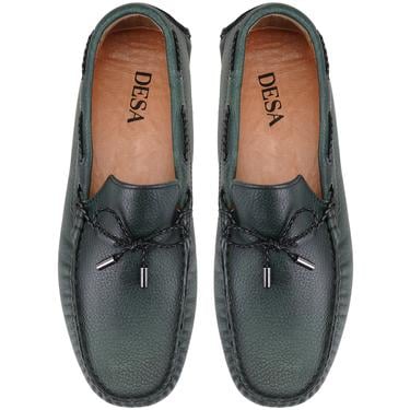  Adriana Yeşil Erkek Deri Loafer