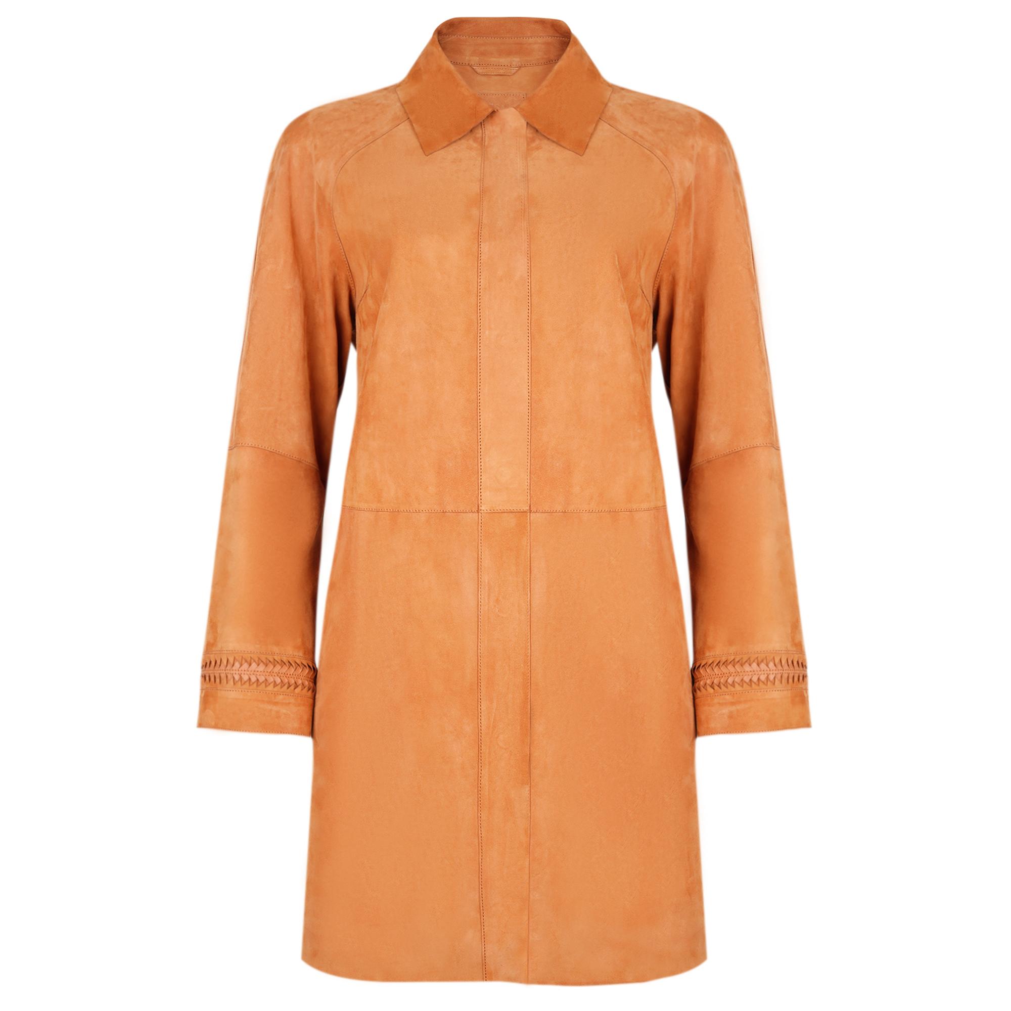 Ysabel Konyak Kadın Süet Deri Pardösü