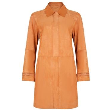  Ysabel Konyak Kadın Süet Deri Pardösü