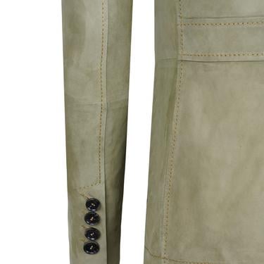  Antonin Yeşil Erkek Süet Safari Deri Ceket