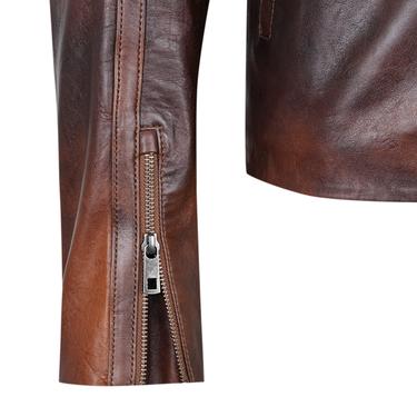  Paolo Kahve Erkek Vintage Deri Ceket