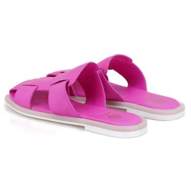  Kadın Pembe Deri Terlik