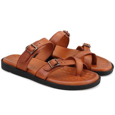  Essence Taba Erkek Ayarlanabilir Tokalı Deri Terlik