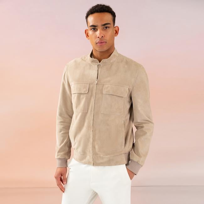  Vitale Erkek Süet Bomber Deri Ceket