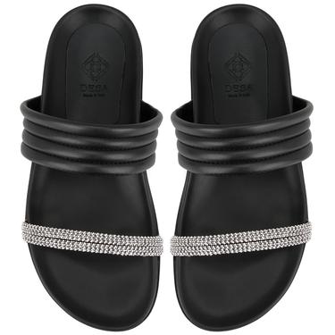  Emilo Siyah Kadın DesaComfort Tabanlı Terlik