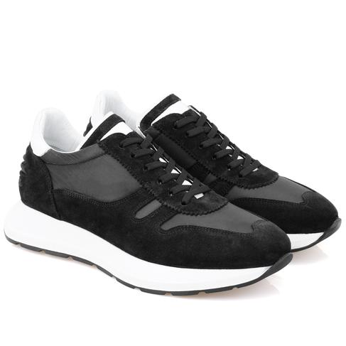  Destine Siyah Erkek Spor Süet Deri Ayakkabı