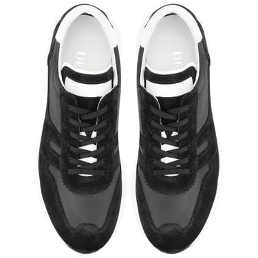  Destine Siyah Erkek Spor Süet Deri Ayakkabı