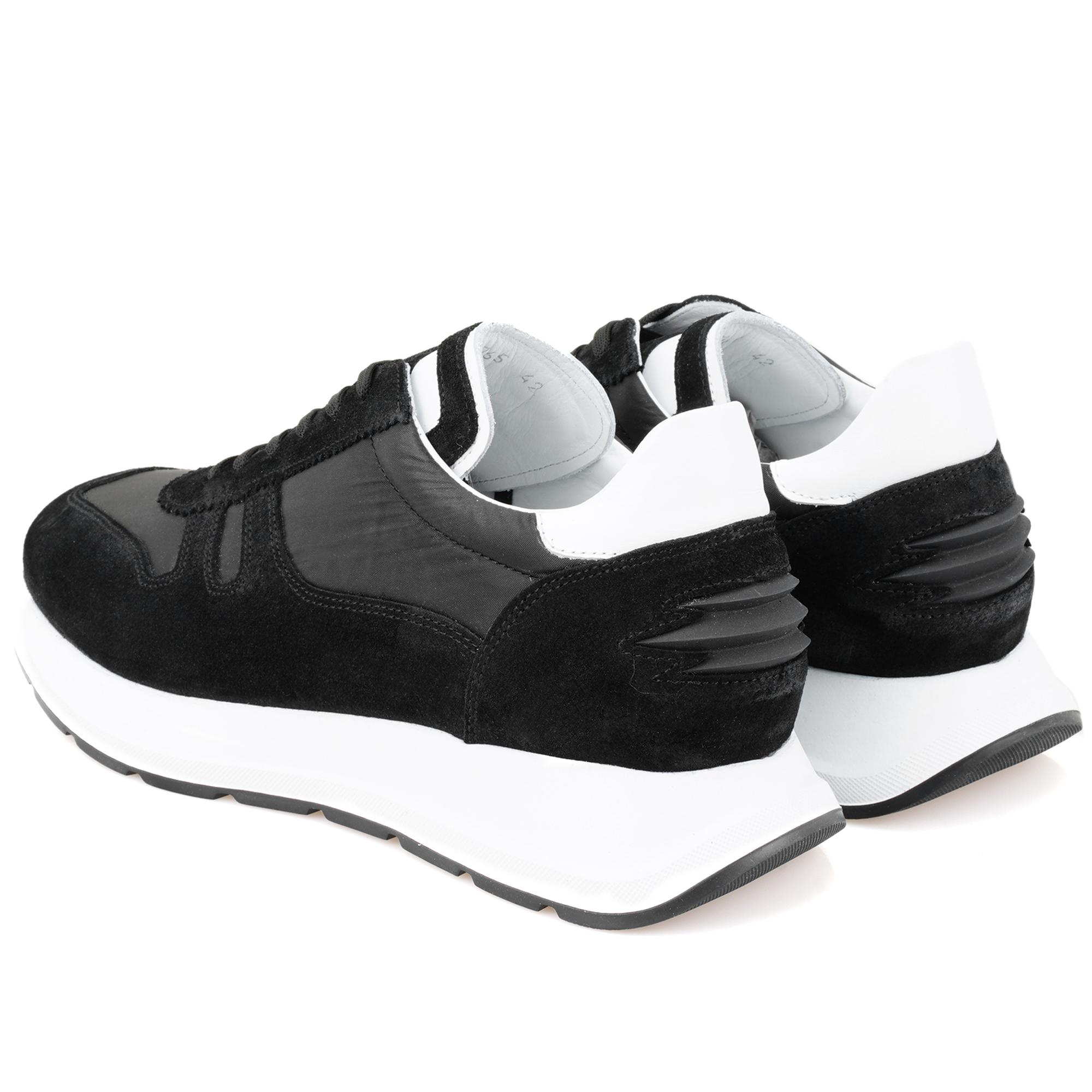 Destine Siyah Erkek Spor Süet Deri Ayakkabı