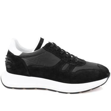  Destine Siyah Erkek Spor Süet Deri Ayakkabı