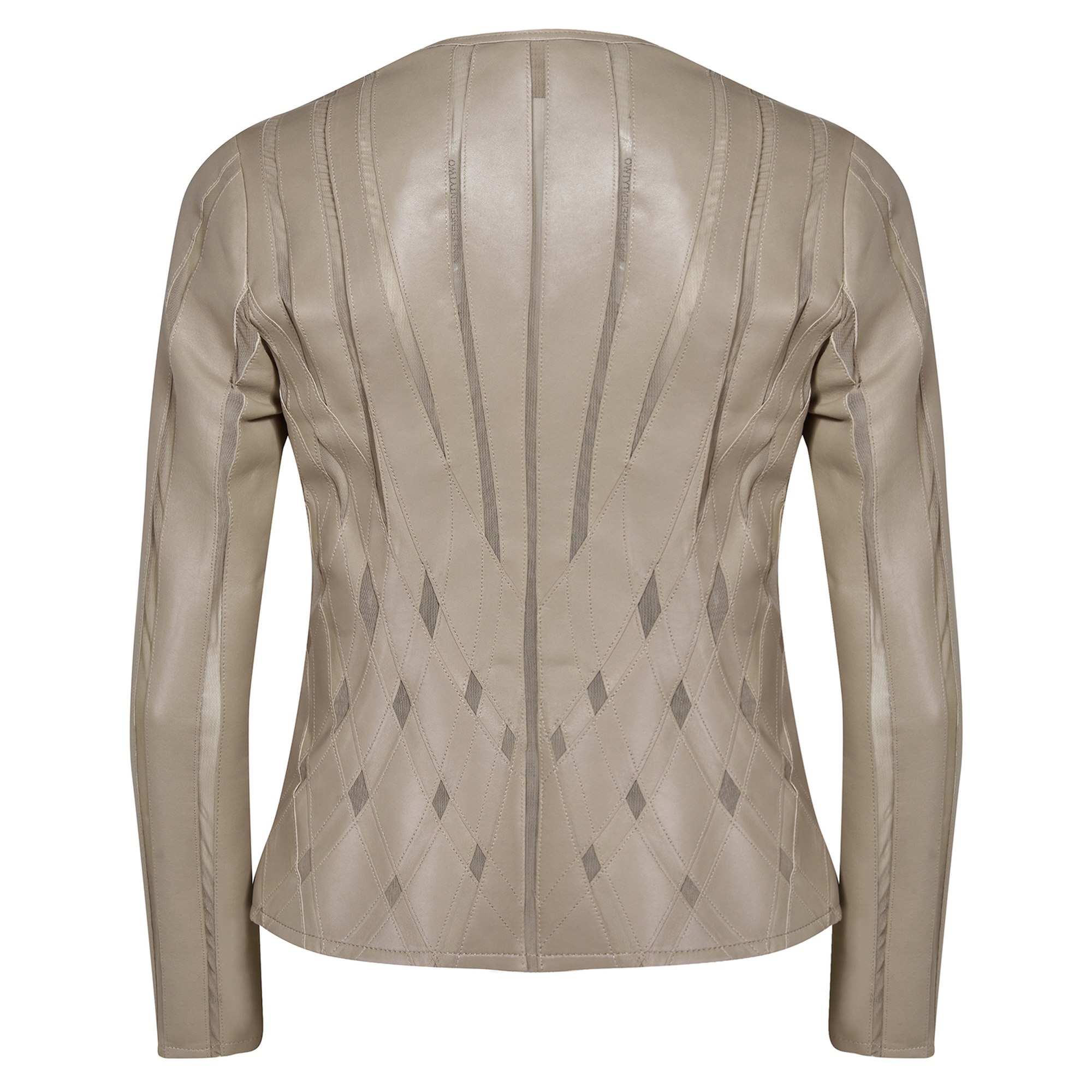 Marita Kadın Dairesel Panelli Deri Ceket