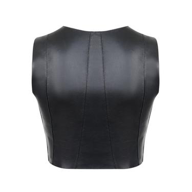  Lissandra Siyah Kadın Deri Büstiyer