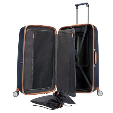  Samsonite Lacivert Lite Cube Dlx - 4 Tekerlekli 76 cm Büyük Boy Spinner Valiz