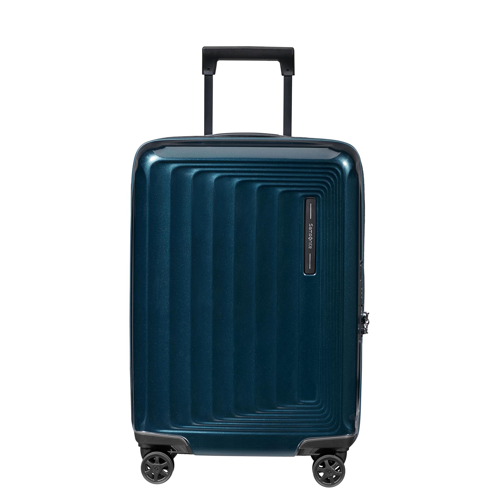 Samsonite Lacivert Spinner Nuon Körüklü 4 Tekerlekli 55 cm Kabin Boy Valiz