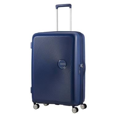  American Tourister Lacivert Soundbox - 77 cm Büyük Sert Valiz