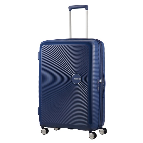  American Tourister Lacivert Soundbox - 77 cm Büyük Sert Valiz