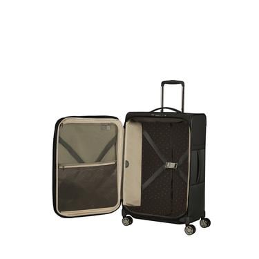  Samsonite Siyah Aırea - 4 Tekerlekli Spinner Körüklü Orta Boy Valiz 67 Cm
